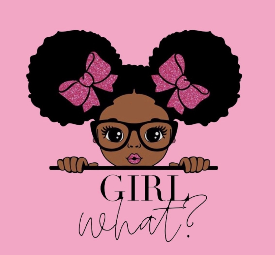 Girl, What? mascot illustration